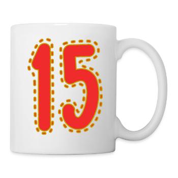 15. 15 YEARS. 15th ANNIVERSARY. 15 YEAR ANNIVERSARY. - Mug - white - Right