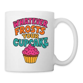 Fettgedruckte Cupcake-Zitat-Illustration - Tasse - Weiß - Rechts