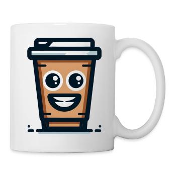 Joyful Coffee Cup Illustration - Mug - white - Right