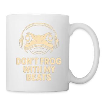 Frosch mit Kopfhörer - Tasse - Weiß - Rechts