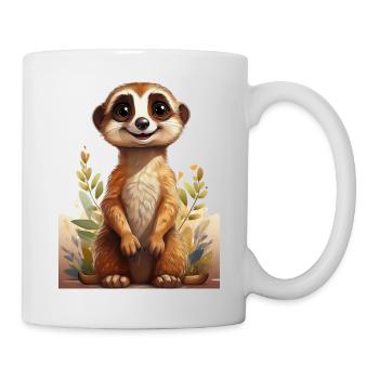 Cute Meerkat Cartoon Design - Mug - white - Right