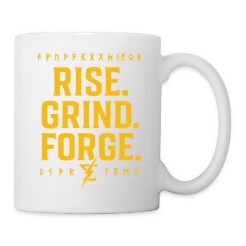 Rise Grind Forge – Motivation Tee - Mug - white - Right