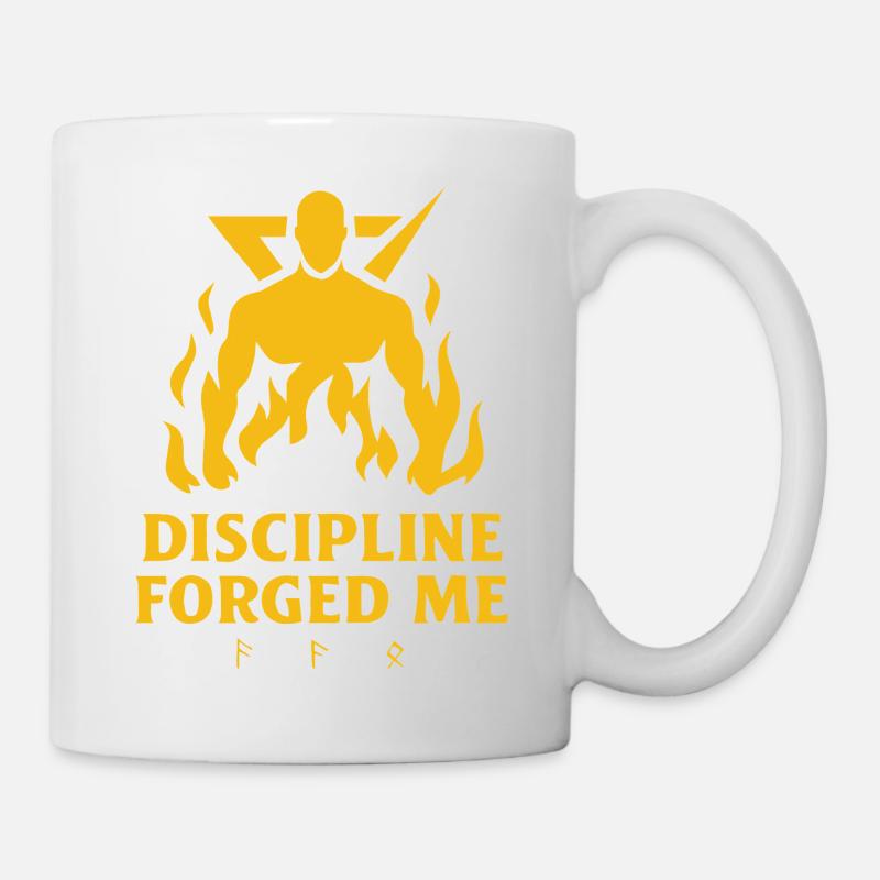La discipline m’a forgé – T-shirt Force & Motivation - Mug blanc - blanc