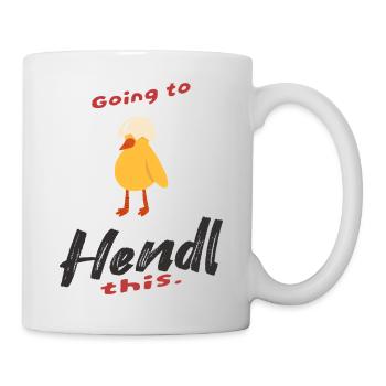 Design de vente au détail avec poulet et humour - Mug blanc - blanc - Droite