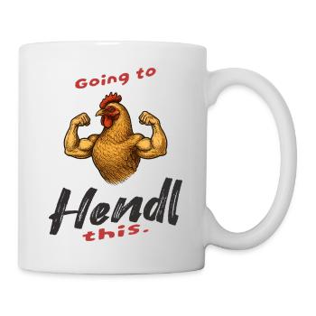 Je vais à Hendl avec ce drôle de dicton - Mug blanc - blanc - Droite