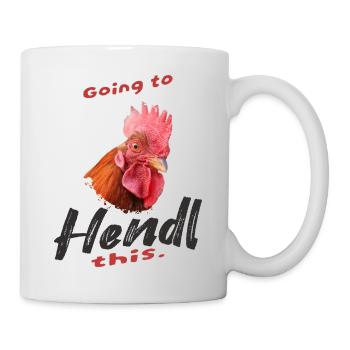 Funny chicken motif saying chicken - Mug - white - Right