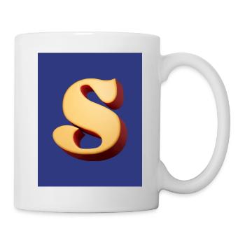 3D Light Brown Letter S Look - Mug - white - Right