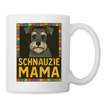 Schnauzie Mama Dog Illustration - Mug - white - Right