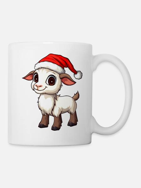 Ziegen Weihnachten - Tasse - Weiß