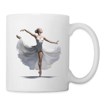 Illustration élégante danseuse de ballet - Mug blanc - blanc - Droite