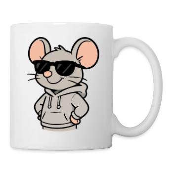maus-sonnenbrille-cool - Tasse - Weiß - Rechts