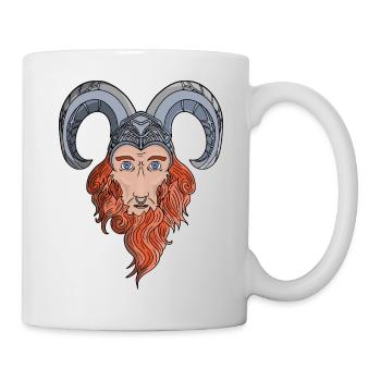 Viking Mythology Horned God - Mug - white - Right