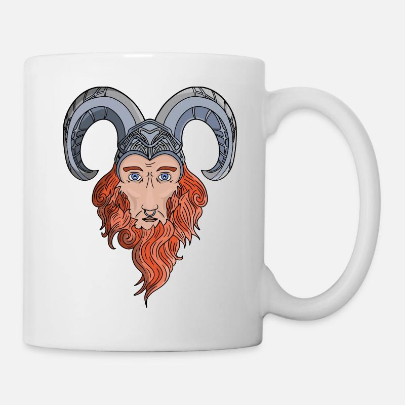Viking Mythology Horned God - Mug - white