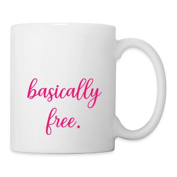 Funny Shopping Logic: Basically Free Savings	 - Mug - white - Right