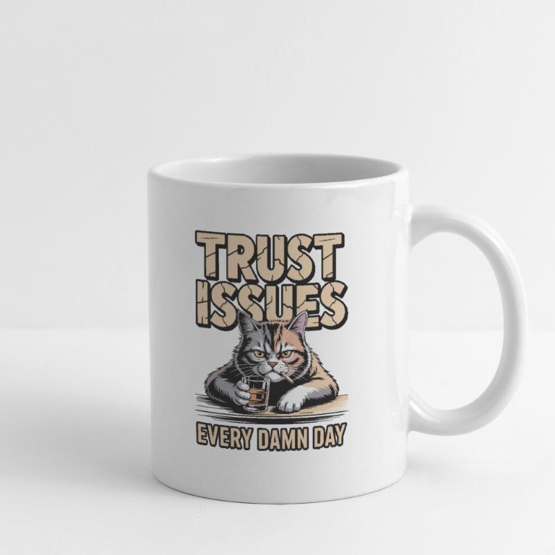 Trust Issues Cat Mug