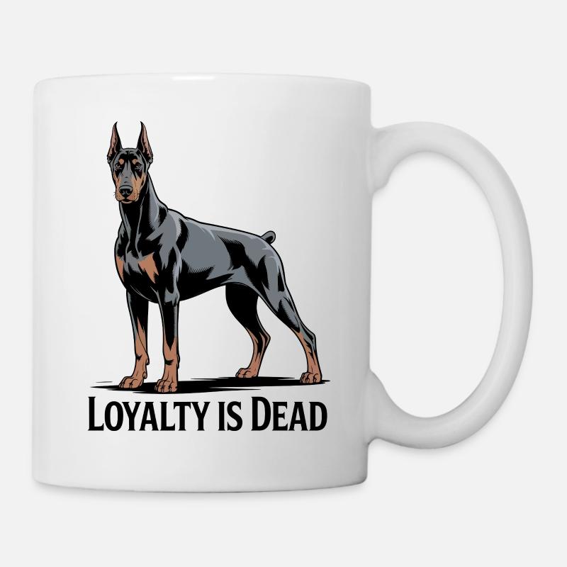 Majestätische Dobermann-Illustration - Tasse - Weiß