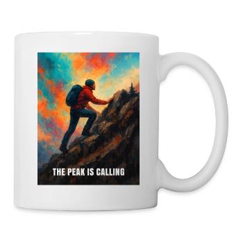 Grimpeur en quête du sommet - Mug blanc - blanc - Droite