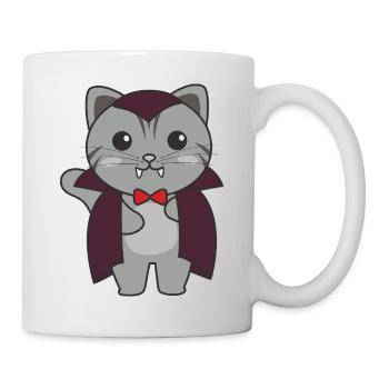 Cat Happy Halloween Cute Vampire Costume - Mug - white - Right