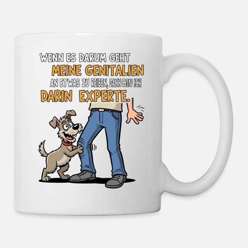 Reib-Experte Hund - Tasse - Weiß