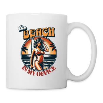 John Doe Jr  - The Beach  Is My Office - Tasse - Weiß - Rechts