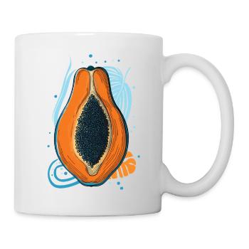 Papaya - Tasse - Weiß - Rechts