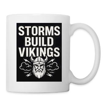 Storms Build Vikings Bold Design - Mug - white - Right