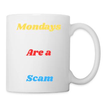 Impression de mème humoristique du lundi - Mug blanc - blanc - Droite
