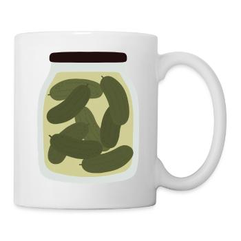 Vintage Pickled Cucumber Jar Design - Mug - white - Right