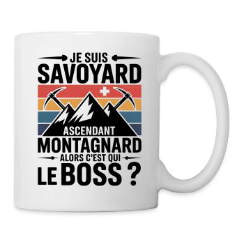 Savoyer Montagnard T-Shirt – Wer ist der Bauch - Tasse - Weiß - Rechts