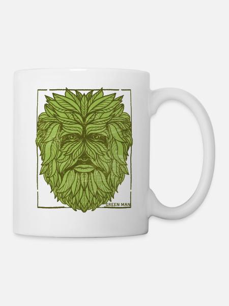 Mystisches Baumgesicht-Design - Tasse - Weiß