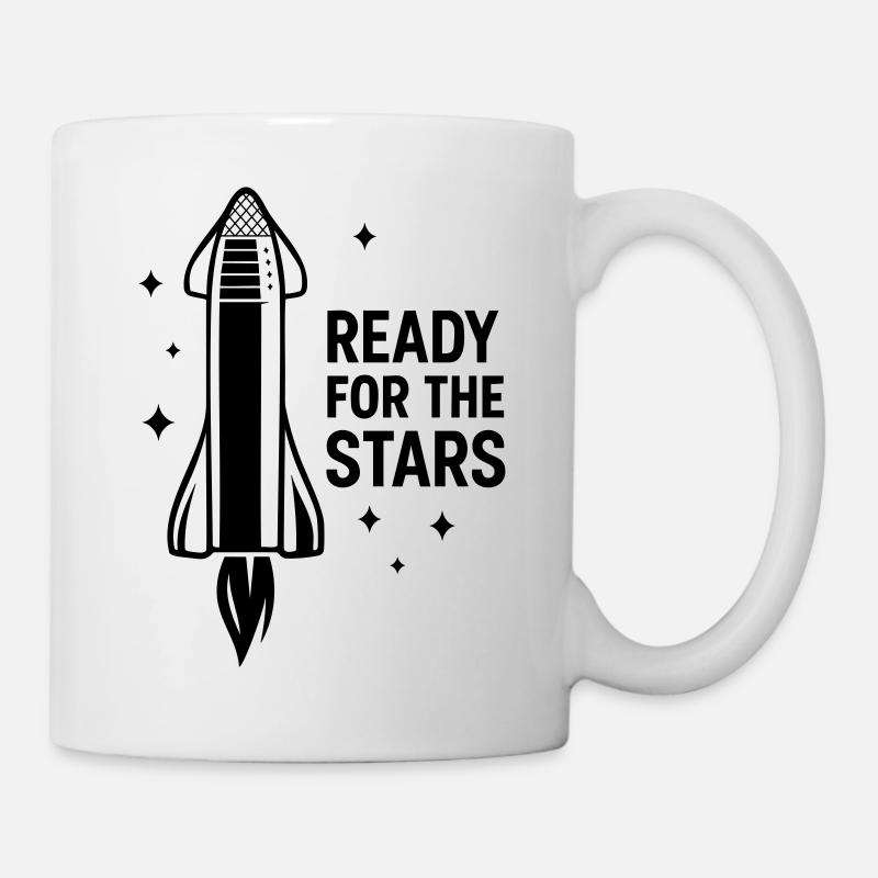 Ready for the Stars – Motif de science-fiction pour les fans de l’espace - Mug blanc - blanc