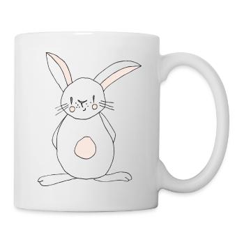 Imprimé de dessin animé de lapin mignon - Mug blanc - blanc - Droite