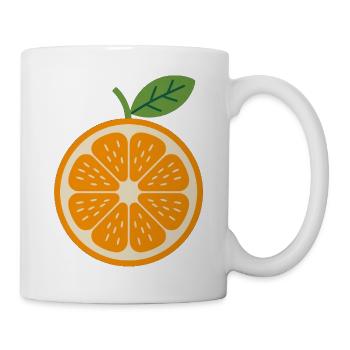 Juicy Orange Minimalist Citrus Graphic - Mug - white - Right