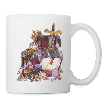Treasure Chest in Dungeon with Sword Magic Fantasy - Mug - white - Right
