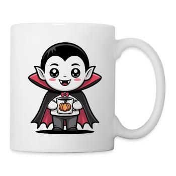 Motif citrouille vampire d'Halloween - Mug blanc - blanc - Droite