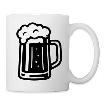 Tasse de bière symbole de bière - Mug blanc - blanc - Droite