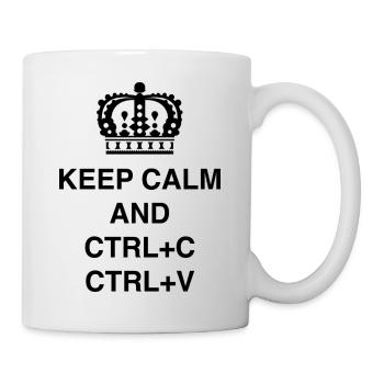 T-shirts de classe Keep calm et CTRL+C CTRL+V - Mug blanc - blanc - Droite