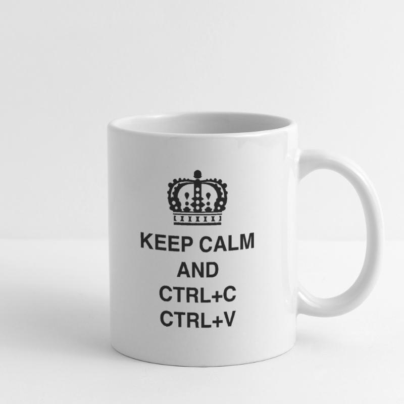 T-shirts de classe Keep calm et CTRL+C CTRL+V Mug blanc