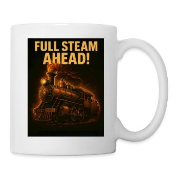 Steam locomotive - Mug - white - Right