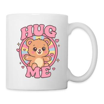 Cute cuddly bear with heart print - Mug - white - Right