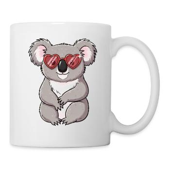 Kuscheliger Koala mit Herzbrille - Tasse - Weiß - Rechts