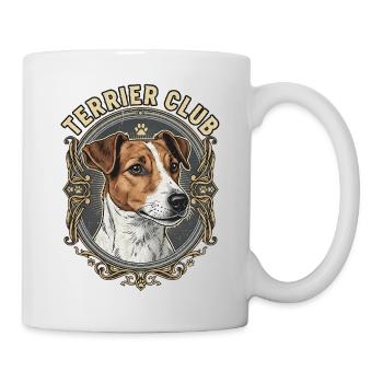 Jack Russell Terrier Club Vintage Portrait - Mug blanc - blanc - Droite