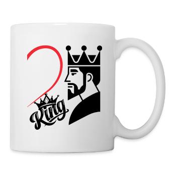 Ein König mit einem Herz und einer Inschrift auf der rechten Seite - Tasse - Weiß - Rechts