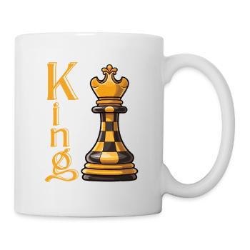 Schachkönig Eleganz - Tasse - Weiß - Rechts