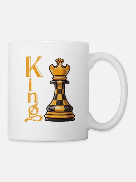Roi des échecs Élégance - Mug blanc - blanc