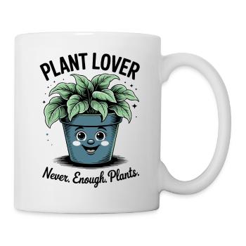 Ich Liebe Pflanzen - Botanik Flora Lustiger Spruch - Tasse - Weiß - Rechts