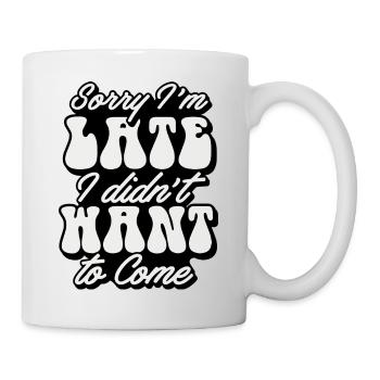 Conception de texte humoristique pour un style décontracté - Mug blanc - blanc - Droite
