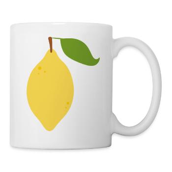 Modern Lemon Citrus Pattern Design - Mug - white - Right