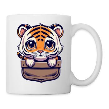 Tiger Pocket Cadeau Original pour Amour des Félins - Mug blanc - blanc - Droite