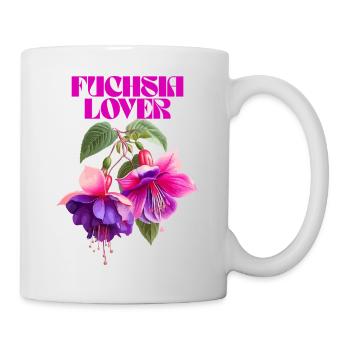 Fuchsia Lover Botanical Illustration - Mug - white - Right